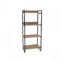 Ver imagem 5 de Conjunto Industrial 2 Peças 1 Escrivaninha em L e 1 Estante 4 Prateleiras Yescasa Kuadra