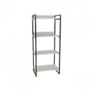 Ver imagem 4 de Conjunto Industrial 2 Peças 1 Escrivaninha em L e 1 Estante 4 Prateleiras Yescasa Kuadra