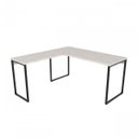 Ver imagem 5 de Kit Industrial 2 Peças 1 Escrivaninha em L e 1 Estante 4 Prateleiras Kuadra