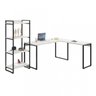 Kit Industrial 2 Peças 1 Escrivaninha em L e 1 Estante 4 Prateleiras Kuadra - 8