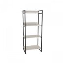 Ver imagem 4 de Kit Industrial 2 Peças 1 Escrivaninha em L e 1 Estante 4 Prateleiras Kuadra