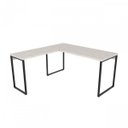 Ver imagem 5 de Conjunto Industrial 2 Peças 1 Escrivaninha em L e 1 Estante 4 Prateleiras Yescasa Kuadra