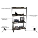 Ver mais imagens de Conjunto 2 Peças com 1 Escrivaninha em L e 1 Estante 4 Prateleiras Kuadra Industrial