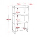 Ver imagem 3 de Kit 2 Peças com 1 Escrivaninha em L e 1 Estante 4 Prateleiras Kuadra