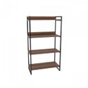 Ver imagem 5 de Kit 2 Peças com 1 Escrivaninha em L e 1 Estante 4 Prateleiras Kuadra