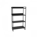 Ver imagem 5 de Kit 2 Peças com 1 Escrivaninha em L e 1 Estante 4 Prateleiras Kuadra