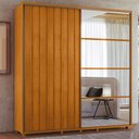 Ver imagem 2 de Guarda Roupa Casal Monet 2 Portas Deslizante com Espelho 230 Cm Cinamomo Madetec
