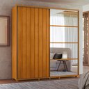 Ver imagem 7 de Guarda-Roupa Casal 2 Portas 4 Gavetas com 2 Espelhos Portas de Correr Monet 230cm MDF Cinamomo