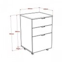 Ver imagem 3 de Kit Industrial 3 Peças 1 Escrivaninha em L 1 Estante e 1 Gaveteiro Kuadra