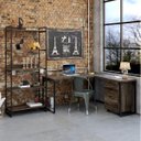 Ver imagem 1 de Kit Industrial 3 Peças 1 Escrivaninha em L 1 Estante e 1 Gaveteiro Kuadra