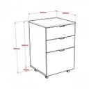 Ver imagem 4 de Kit Industrial 3 Peças 1 Escrivaninha em L 1 Estante e 1 Gaveteiro Kuadra