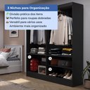 Ver imagem 5 de Armário Multiuso 4 Portas WL16 5 Nichos - Preto Fosco