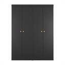 Ver imagem 3 de Armário Multiuso 4 Portas WL16 5 Nichos - Preto Fosco