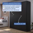 Ver imagem 6 de Armário Multiuso 4 Portas WL16 5 Nichos - Preto Fosco