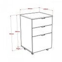 Ver imagem 4 de Kit Industrial 3 Peças 1 Escrivaninha em L 1 Estante e 1 Gaveteiro Kuadra