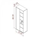 Ver imagem 4 de Estante 70cmx180cm 1 Porta 5 Prateleiras 