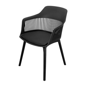 Cadeira Cooper em Polipropileno Preto com Almofada no Assento - 68723