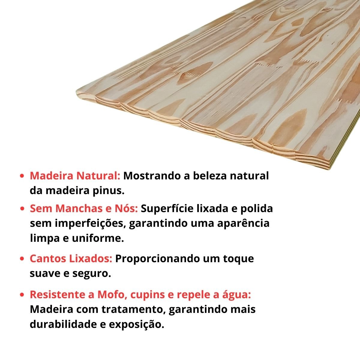 Tampo de Mesa Madeira Maciça Natural Pinus P/ Bancada 100x50:natural - 2