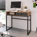 Ver imagem 1 de Escrivaninha Mesa Escritório Industrial 91cm 1 Gaveta 1 Nicho