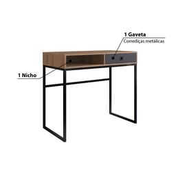 Escrivaninha Industrial 91cm 1 Gaveta 1 Nicho  - 5