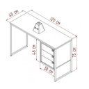 Ver imagem 3 de Escrivaninha Mesa Escritório Industrial 120cm 3 Gavetas