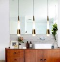 Ver imagem 3 de Pendente Cone Metal Dourado com Acrílico Bolha 32cm Led 10W 3200K Bivolt PARIS LUZ