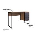 Ver imagem 3 de Escrivaninha Mesa Escritório Industrial 120cm 3 Gavetas
