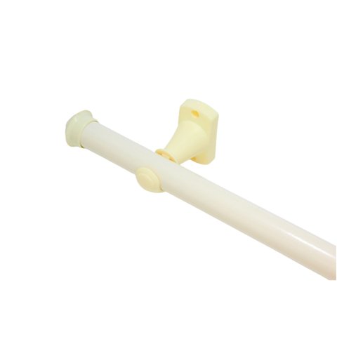Kit varão para cortina 2,40mts palha 28mm compacto sala / quarto