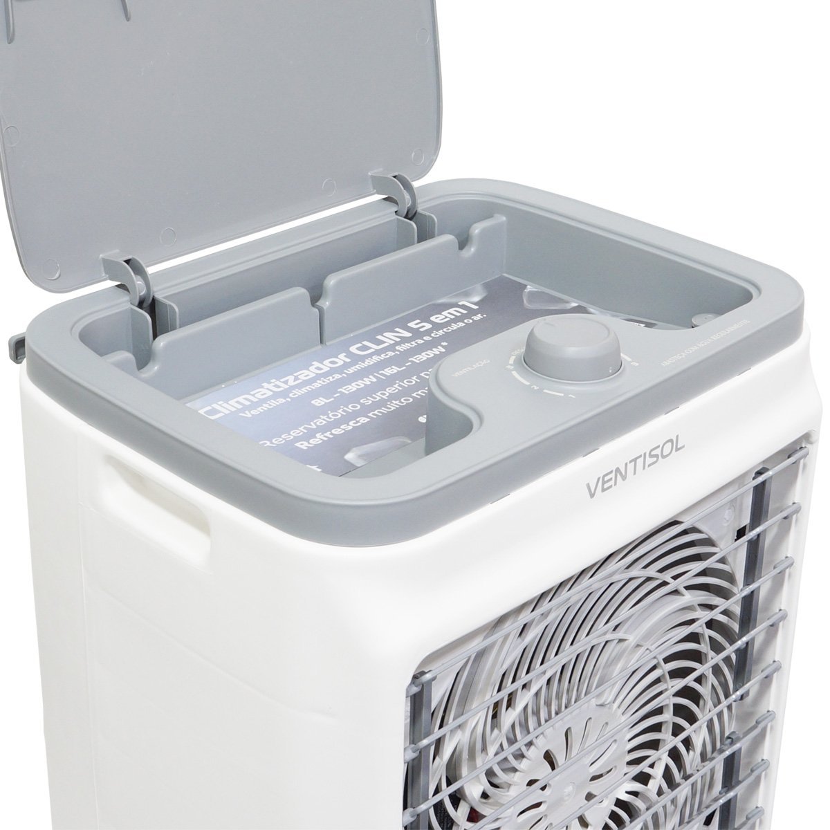 Climatizador Ar Frio Portátil Evaporativo 8 Litros Umidificador Ventisol Clin 8 220v - 6