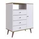 Ver imagem 2 de Cômoda 4 Gavetas 1 Porta Placa e Ponto