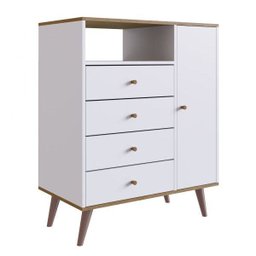 Cômoda 4 Gavetas 1 Porta Placa e Ponto - 2