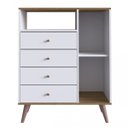 Ver imagem 3 de Cômoda 4 Gavetas 1 Porta Placa e Ponto