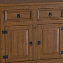 Ver imagem 5 de Aparador Buffet 132cm Madeira Maciça 2 Portas Henry Imbuia Fosco Z25 - Mpozenato