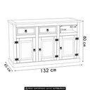 Ver imagem 2 de Aparador Buffet 132cm Madeira Maciça 2 Portas Henry Imbuia Fosco Z25 - Mpozenato