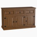 Ver imagem 1 de Aparador Buffet 132cm Madeira Maciça 2 Portas Henry Imbuia Fosco Z25 - Mpozenato