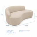 Ver imagem 3 de Sofá Luxuoso Sala de Estar 150cm Lado Direito Linho Solenne