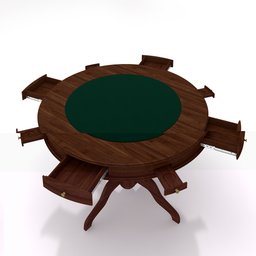 Conjunto Mesa de Jogos Carteado Bellagio Tampo Reversível e 4 Cadeiras Madeira Poker Base Estrela Ve - 1
