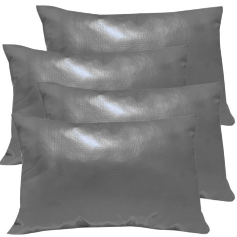 Kit 4 Capas de Travesseiro Grafite 50x70 Napa Premium Hospitalar Impermeável