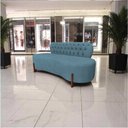 Ver mais imagens de Sofá 3 Lugares Orgânico Curvo Tókio 180cm Linho Azul