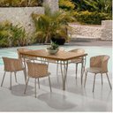 Ver imagem 1 de Kit 2 Cadeira Junco Gourmet Geane em Aço Carbono Moderna