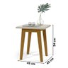 Mesa Lateral Apoio Decorativa Quadrada De Canto Pequena Sala De Estar Quarto Prism Off White - 3