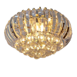 Plafon Clássico de Cristal Legítimo K9 Dourado (s13563/400gd) - 1