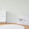 Papel de Parede Adesivo Xadrex Verde Menta Quarto Bebê 3m - 7