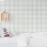 Papel de Parede Adesivo Xadrex Verde Menta Quarto Bebê 3m - 3
