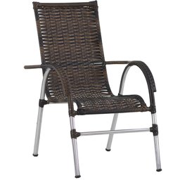Kit 4 Cadeiras Vênus Alumínio e Mesa Tampo Tramado para Jardim Trama Original - 3