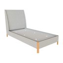 Ver imagem 5 de Cama Solteiro com Cabeceira Tecido Veludo MDF Linho Aluminio Casa Lar Shop
