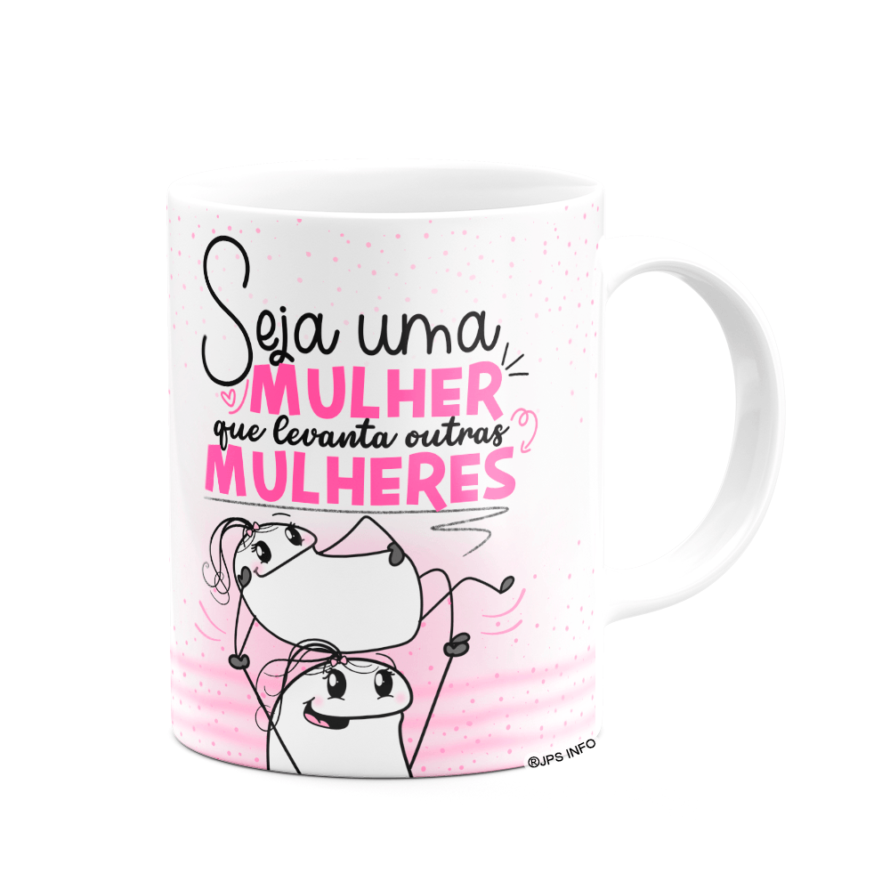 Caneca Flork Mulheres - a Mulher que Levanta Outras - Branca - 2