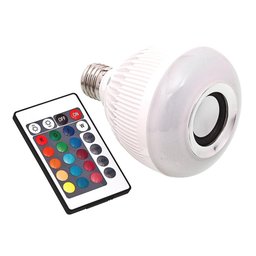 Lâmpada Led Musical Bluetooth Luzes Rgb Controle Remoto - 1