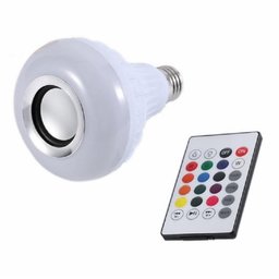 Lâmpada Led Musical Bluetooth Luzes Rgb Controle Remoto - 2