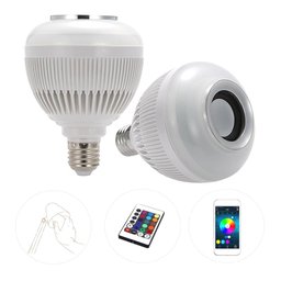 Lâmpada Led Musical Bluetooth Luzes Rgb Controle Remoto - 3